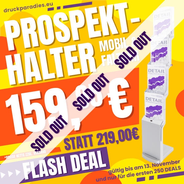 FLASH DEAL - Faltbarer Prospekthalter Real Zip 4xA4